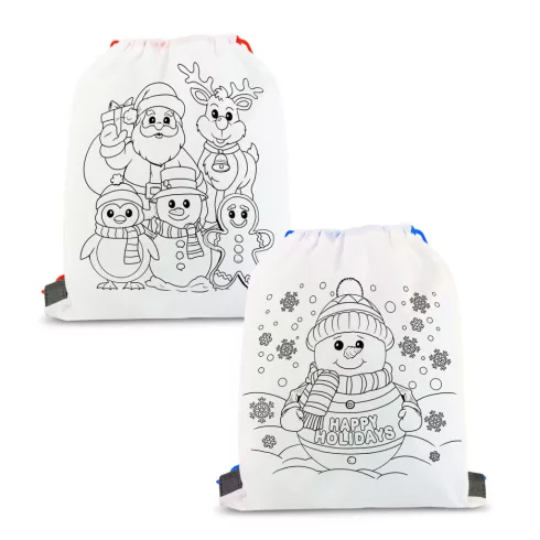 Színezhető tornazsák - 4 filccel - 33 x 27 cm - 2 féle                                                BX57317E