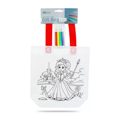 Színezhető ajándéktáska - 4 filccel - 24 x 22 cm - 2 féle                                             BX57318C