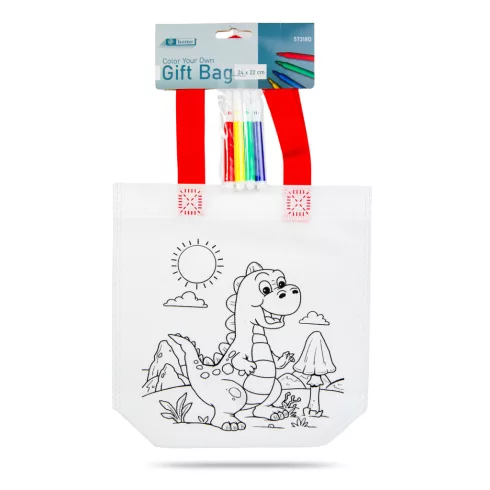 Színezhető ajándéktáska - 4 filccel - 24 x 22 cm - 2 féle                                             BX57318D