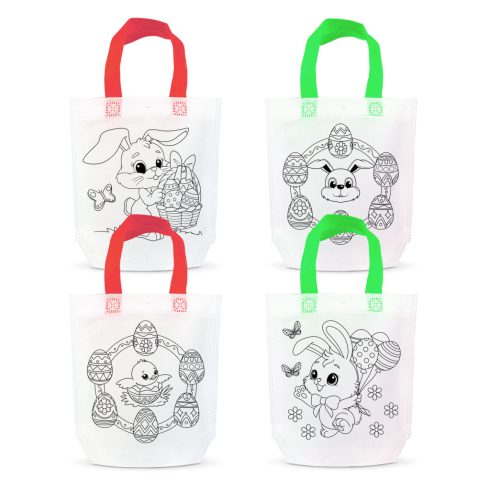 Színezhető ajándéktáska - 4 filccel - 24 x 22 cm - 4 féle                                             BX57318E