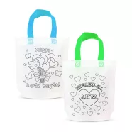   Színezhető ajándéktáska - 4 filccel - 24 x 22 cm - 2 féle                                             BX57318F