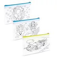   Színezhető tolltartó - 4 filccel - 21 x 12 cm - 3 féle                                                BX57319A