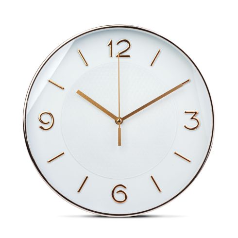 Falióra - 25 cm - műanyag, üveg - 1 x AA - fehér                                                      BX57336A