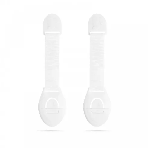 Biztonsági gyerekzár ajtóra - 21 cm - öntapadós - fehér - 2 db / csomag                               BX57339
