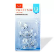   Tapadókorongos akasztó - 3,5 cm - átlátszó - 12 db / csomag                                           BX57347