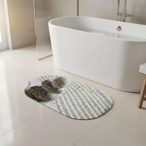 Fürdőszobai csúszásgátló 69 x 35 cm Szürke, kőmintás                                                  BX57367GY