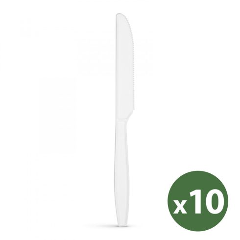 Többször használatos bioműanyag kés készlet - 10 db / csomag                                          BX57591A