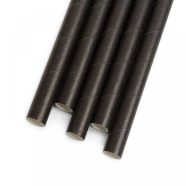   Papír szívószál - fekete 197 x 6 mm - 150 db / csomag                                                 BX57600A