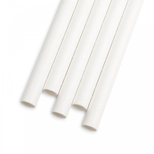 Papír szívószál - fehér 197 x 6 mm - 150 db / csomag                                                  BX57600B