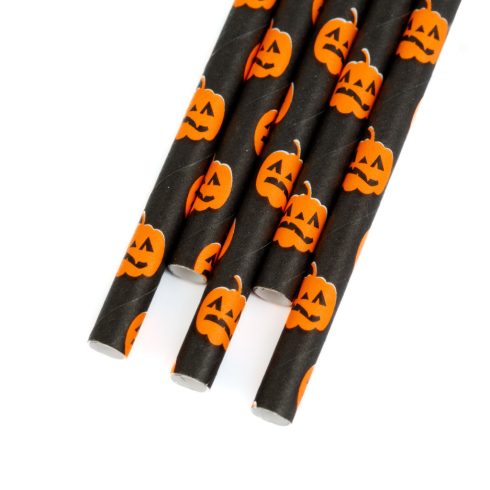 Papír szívószál - halloween - 197 x 6 mm - 25 db / csomag                                             BX57606