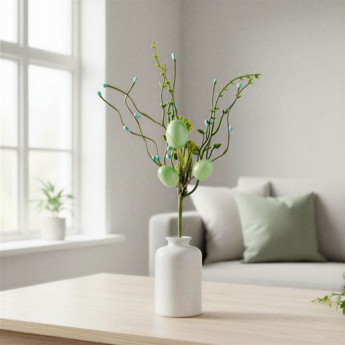 Húsvéti tojásfa ág - zöld - 28 x 16 cm                                                                BX57926C