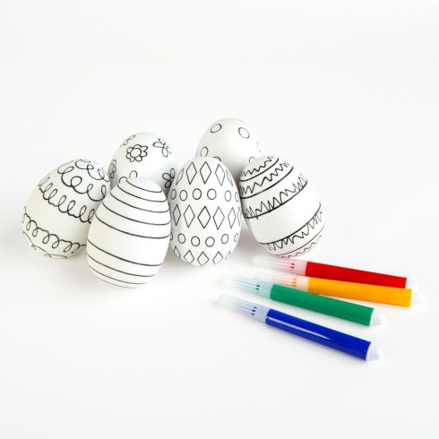 Húsvéti tojásfestő készlet filctollal - 6 db / csomag                                                 BX57946