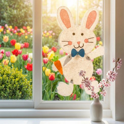 Húsvéti függő dekoráció - nyuszi, filc                                                                BX57964B