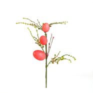   Húsvéti tojásfa ág - csillámos - piros - 40 x 16 cm                                                   BX57965C