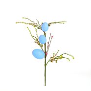   Húsvéti tojásfa ág - csillámos - kék - 40 x 16 cm                                                     BX57965D