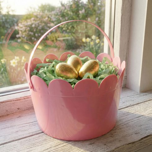 Húsvéti kiskosár - 3 féle szín - O20 x 13 cm                                                          BX57972