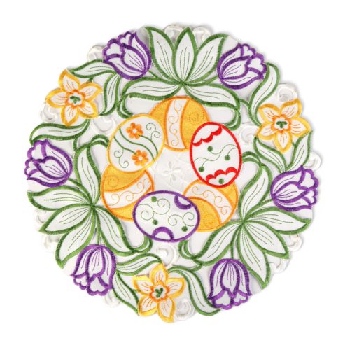 Húsvéti hímzett alátét -  O35 cm                                                                      BX57976