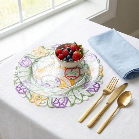 Húsvéti hímzett alátét -  O35 cm                                                                      BX57976