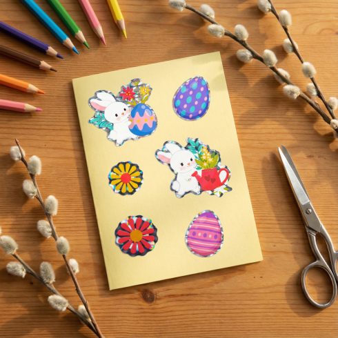 Húsvéti dekormatrica - többféle - 20,7 x 13,9 cm                                                      BX57978