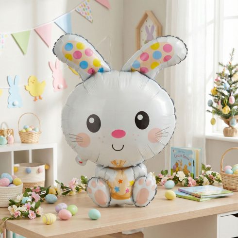 Húsvéti lufi - nyuszi - alumínium fólia - 78 cm                                                       BX57979