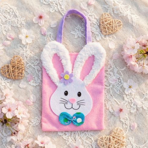 Húsvéti filc táska - nyuszi - 24 x 20 cm - 2 szín                                                     BX57982