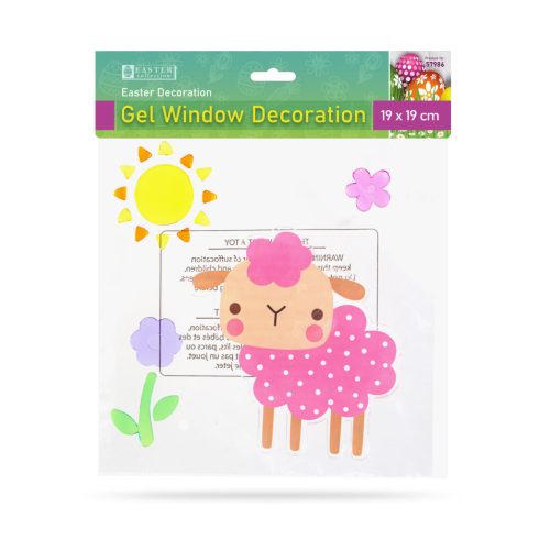 Húsvéti dekoráció - zselés ablakdekor - 19 x 19 cm - többféle                                         BX57986