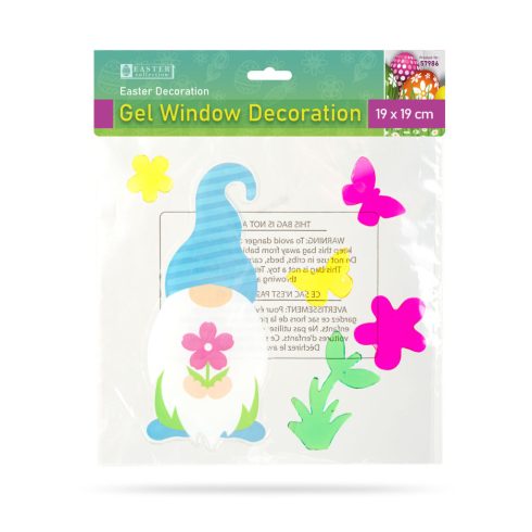 Húsvéti dekoráció - zselés ablakdekor - 19 x 19 cm - többféle                                         BX57986