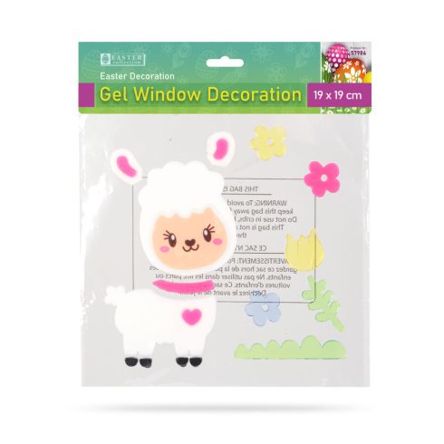 Húsvéti dekoráció - zselés ablakdekor - 19 x 19 cm - többféle                                         BX57986