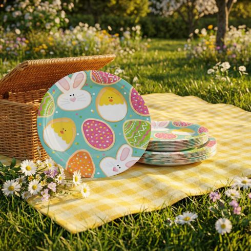 Húsvéti papírtányér - 23 cm - 8 db / csomag                                                           BX57988