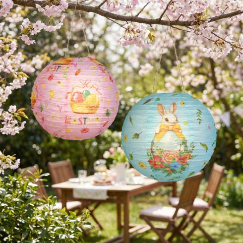 Húsvéti dekoráció - lampion - papír - O30 cm                                                          BX57989