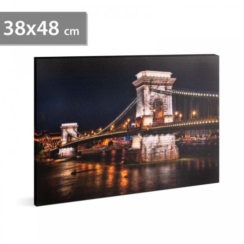 LED-es fali hangulatkép - colLánchídcol -  2 x AA, 38 x 48 cm                                         BX58018G