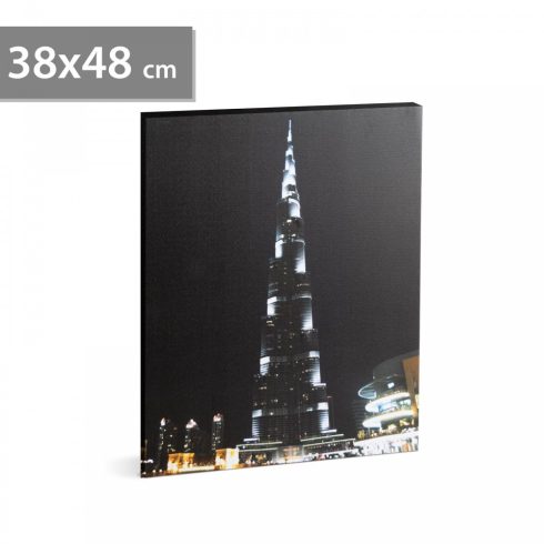 LED-es fali hangulatkép - colBurj Khalifacol -  2 x AA, 38 x 48 cm                                    BX58018J