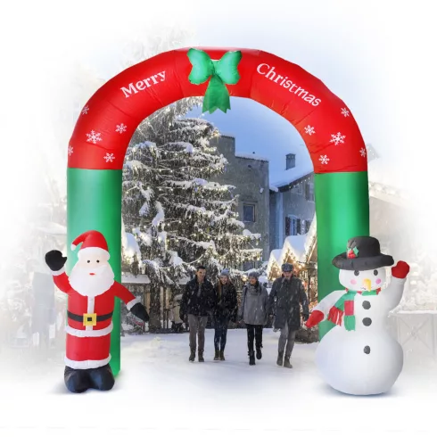 Felfújható karácsonyi kapu - 240 cm - IP44 - 9 LED - hálózati                                         BX58060K