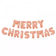   3D Karácsonyi colMerry Christmascol lufi - rozéarany                                                  BX58081C