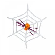   Pókháló pókkal - halloween-i dekoráció - fehér                                                        BX58101