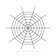   Plüss pókháló - halloween-i dekoráció - 200 cm - fekete                                               BX58102