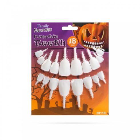 Halloween-i töklámpás fogak - 18 fog / csomag                                                         BX58110