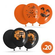   Halloween-i lufi szett - 6 féle - 20 db / csomag                                                      BX58140