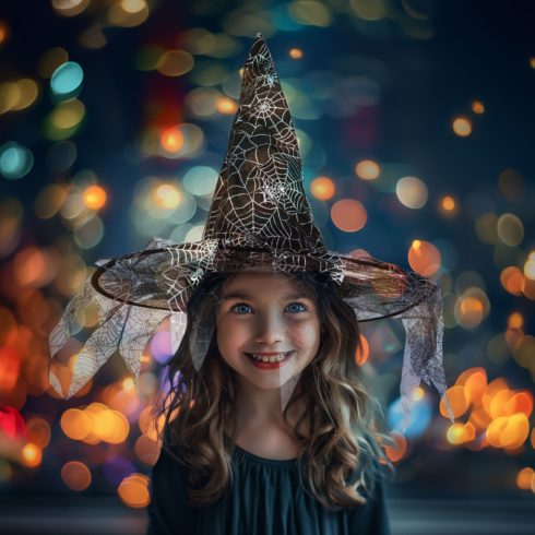 Halloween-i boszorkány kalap - fekete, pókhálós - 38 x 32 cm                                          BX58152B