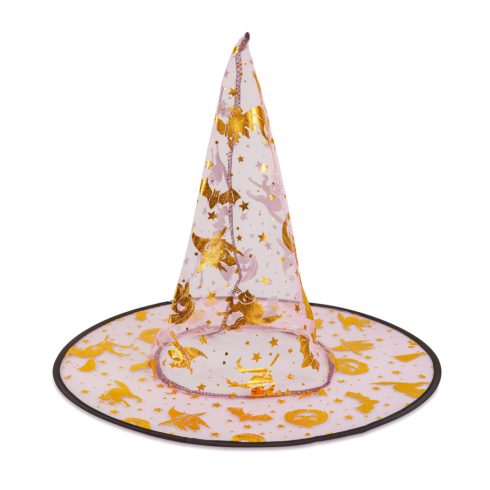 Halloween-i boszorkány kalap - 4 szín, poliészter - 38 x 34 cm                                        BX58153B