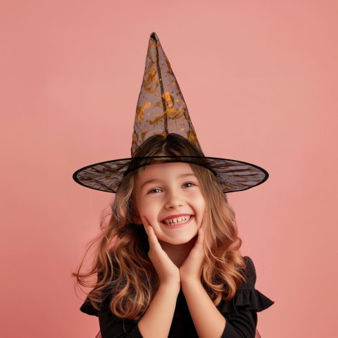 Halloween-i boszorkány kalap - 4 szín, poliészter - 38 x 34 cm                                        BX58153B