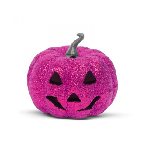 Halloween-i RGB LED dekor - habszivacs tök - lila - 11 cm                                             BX58162D