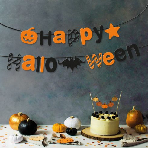 Halloween-i papír girland - colHappy Halloweencol felirat - 3,5 m                                     BX58170