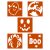 Halloween-i sablonkészlet - 5 db / csomag                                                             BX58176