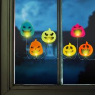  Halloween-i LED ablakdekor - gél - tök - 85 cm                                                        BX58186B