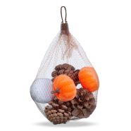   Őszi dekoráció - tök és toboz - 6 cm - habszivacs - 8 db / csomag                                     BX58188B