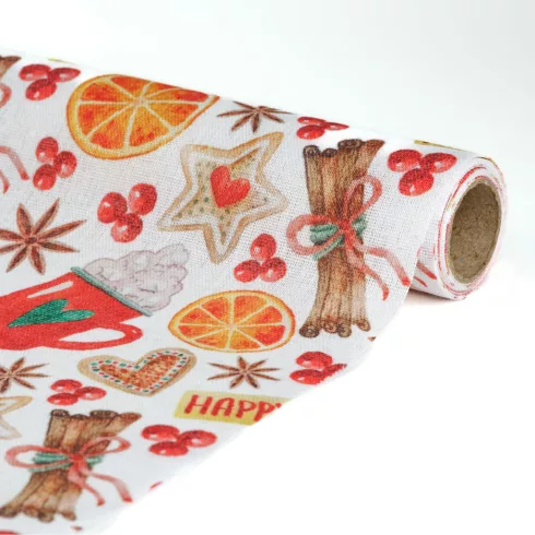 Asztalterítő futó - 180 x 28 cm - 70% poliészter, 30% pamut                                           BX58206J