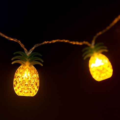 LED fényfüzér - ananász - 1,65 m - 10 LED - melegfehér - 2 x AA                                       BX58219B