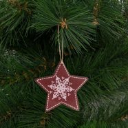   Karácsonyfadísz - csillag - akasztható - 9,6 x 9,3 cm                                                 BX58247E
