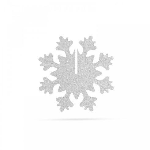 Karácsonyi dekor - jégkristály - ezüst  - 7 x 7 cm - 5 db / csomag                                    BX58252A